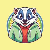 Character Illustration of a Badger in EPS 10 Format vector