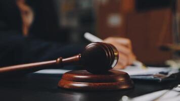 A judge's gavel on a desk video