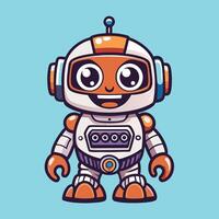 Illustration of a Robot Mascot Character in EPS 10 vector