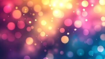 A mesmerizing display of light and color, where bokeh circles dance in a harmonious blend, creating a dreamlike and ethereal atmosphere. photo