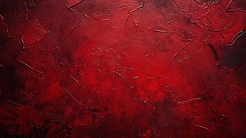 Intense crimson art with visible texture and depth. This image is suitable for backgrounds and abstract art projects, adding bold depth. photo