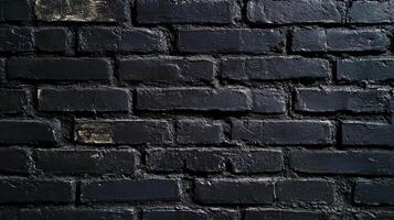 Monochromatic brickwork with deep black texture and subtle hints of aged metallic tones, creating a dramatic, urban aesthetic. photo