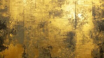 Texture of golden surface, with areas that appear darker and slightly brushed. Great for backgrounds and decorative elements. photo