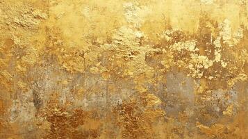 Golden texture background with aged effect and spots. High-resolution backdrop with a rustic touch. photo
