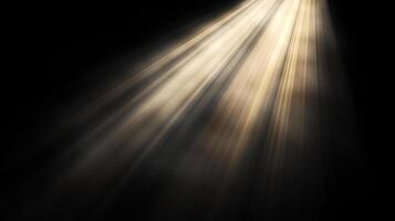 Ethereal light streaks through the darkness, creating a captivating display of illumination and shadow. Radiant beams pierce the void above. photo