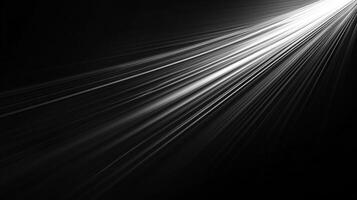 Abstract light streaks cutting through darkness create an eye-catching pattern. The luminous lines converge, forming a bright visual accent. photo
