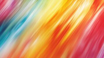 Vibrant blurred streaks of paint create a dynamic abstract artwork, showcasing a spectrum of colors blending in a fluid motion. photo