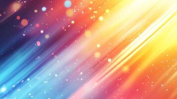 A vibrant gradient background with colorful lines and bokeh effects evokes a sense of energy, movement, and dreamy atmosphere. photo
