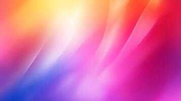 A gradient background blends seamlessly, transitioning from vibrant pinks and purples to calming blues and sunny yellows, soft and blurred. photo
