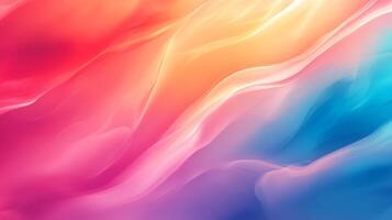 Abstract waves in blended colors. The design features flowing gradients and soft, light effects creating a dynamic and serene visual. photo