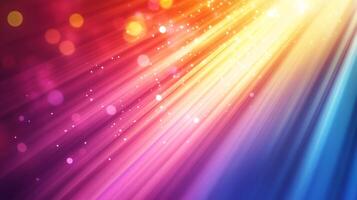 Radiant streams of multicolored light converge, creating a luminous and captivating display of vibrant energy and spectral beauty. photo