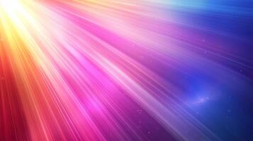 Rays of light emanating from top left corner, fading into a spectrum of colors, transitioning from warm to cool with delicate details. photo