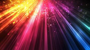 A vibrant burst of radiant light cascades, blending various colors into a dazzling display of energy and luminescence, visually exciting. photo