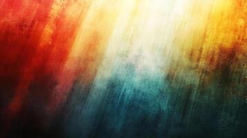 Abstract texture features blended colors of red, orange, yellow and blue with light streaks. Evokes creativity and unique perspectives. photo