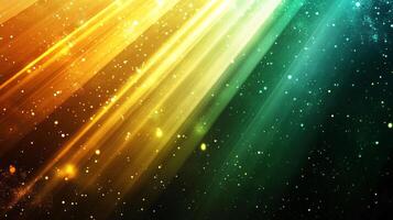 Colorful abstract background with glowing beams of light and scattered particles, creating a dynamic and vibrant visual effect. photo