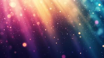 Colorful bokeh and light streaks create a dreamy, vibrant, and dynamic abstract background, perfect for adding a touch of magic and energy. photo