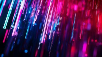 Abstract light streaks in blue, pink, and red create a dynamic and futuristic digital feel, evoking a sense of technological innovation. photo