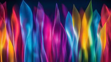 Abstract multicolored forms dance across the composition, blending and contrasting with ethereal and vibrant lighting. photo