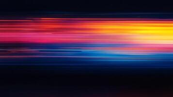 Streaks of vibrant colors blur across the image, creating a mesmerizing abstract effect. The hues blend smoothly. Motion and light are implied. photo