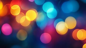 Vibrant circles of light in soft focus create a mesmerizing and dreamy background effect, perfect for adding a touch of magic. photo