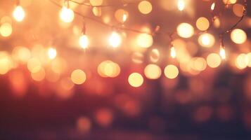 Warm and inviting string lights create a soft, dreamy bokeh effect, perfect for adding a touch of sparkle to any festive event or cozy setting. photo