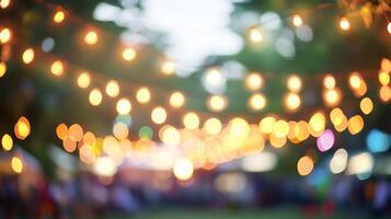 Warm bokeh lights glow softly, creating an ethereal and festive atmosphere. Soft green and white hues add to the dreamy background. photo