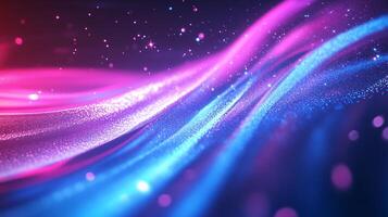 Striking abstract image with vibrant light trails. The radiant lines create a mesmerizing effect, evoking a sense of dynamic energy and movement. photo