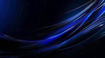 Dynamic streaks of brilliant blue and white light elegantly curve against a dark background, creating a mesmerizing abstract design. photo