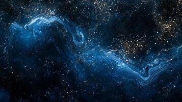 A stunning cosmic scene, with blue nebula intertwined with starry fields. The image brings the wonder of the universe to your screen. photo