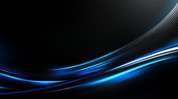 A dynamic abstract design features a textured, dark surface contrasted with bright blue light streaks, creating a modern and energetic feel. photo