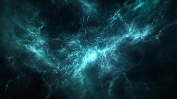 An ethereal, deep space abstract in blues and teals. The swirling nebula-like patterns evoke mystery and otherworldly beauty. photo