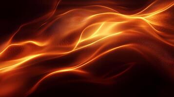 Emberglow abstract, digital rendering of fiery light patterns against a dark backdrop. Dynamic energy, perfect as a design element. photo