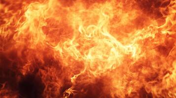 A dynamic image of swirling flames and intense heat, showcasing the raw power and beauty of combustion with glowing orange colors. photo