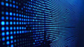 Abstract blue lights pattern against a dark backdrop, creating a mesmerizing visual effect with its ordered yet dynamic arrangement. photo