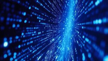 A mesmerizing abstract of light and data, creating a futuristic digital network tunnel. The image evokes speed, connectivity, and technology. photo
