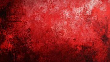 Red grunge background with a textured and dark surface, ideal for adding a touch of vintage or industrial style to any project photo