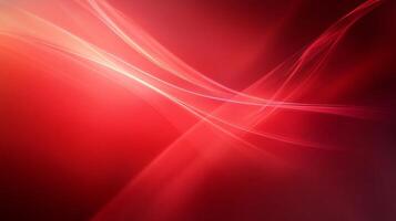 Smooth curves of light flowing across a vibrant red backdrop, creating a sense of energy and movement photo