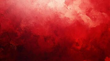 Red abstract background showing artistic brushstrokes creating vivid texture photo