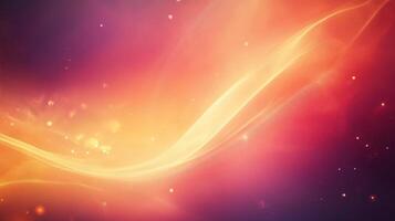 Golden light trail flowing across a vibrant, colorful abstract background with bokeh effect photo