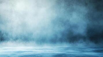 Ethereal backdrop with mist and reflective surface evoking tranquility and mystery, perfect for fantasy, sci-fi, or atmospheric designs. photo