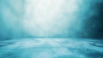 Ethereal cyan background with texture. Ideal for dreamy scenes. A subtle blend of concrete and fog creates a calming ambiance. photo