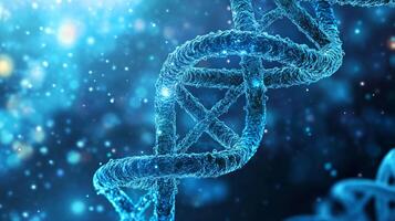 A close-up view of a double helix structure, symbolizing genetics, science, and the building blocks of life. The intricate design is captivating. photo