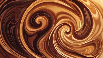 Swirling vortex of warm caramel tones creates mesmerizing abstract flow with smooth gradient and flowing curves, captivating the viewer photo