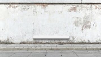 A weathered wall with a blank sign provides a gritty backdrop, perfect for urban art or product placement, offering stark contrast and potential photo