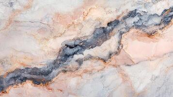 Swirling stone texture of soft pinks, whites, and greys with darker veins. A soothing surface for design with gentle patterns. photo