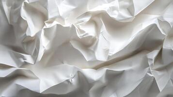 Abstract, flowing folds of light and shadow dance across this textured white surface, creating a sense of depth and ethereal beauty. photo