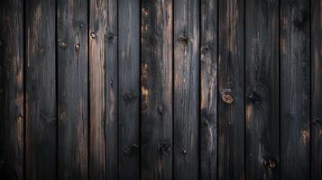 A detailed texture of wooden planks, showcasing vertical lines and a dark, rustic aesthetic, perfect for a background or overlay. photo