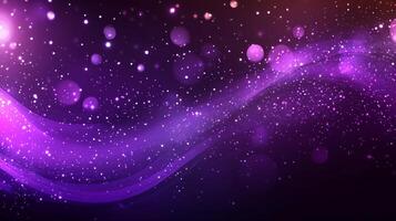 An abstract design featuring flowing purple lines and glowing orbs, creating a dreamy, ethereal atmosphere against a dark backdrop. photo