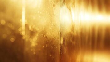 Radiant textures in golden hues evoke warmth and luxury. Light plays across surface, creating depth and shimmering patterns. photo
