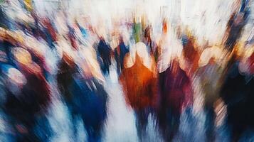 Abstract painting of multiple colors, the style is unique and eye-catching. Colorful shapes and textures are featured in the artwork. photo